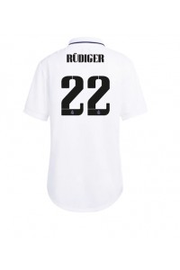 Fotbalové Dres Real Madrid Antonio Rudiger #22 Dámské Domácí Oblečení 2022-23 Krátký Rukáv